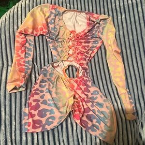 Cheetah print colorful outfit